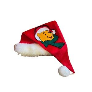 Disney Winnie the Pooh 26" Christmas Santa Claus Hat  one size fits most